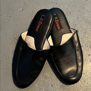 L.B. Evans Black Leather Loafers 9
